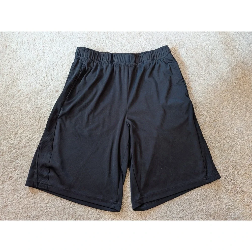 Tek Gear DryTek Black Athletic Shorts Moisture Wicking Mens Size 14/16